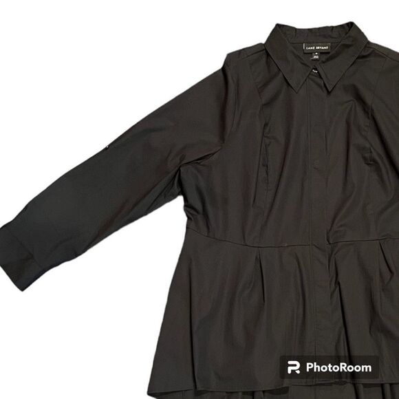 Lane Bryant Extreme Peplum Tunic Women’s Long sleeves with roll tabs Shirt - Picture 9 of 17